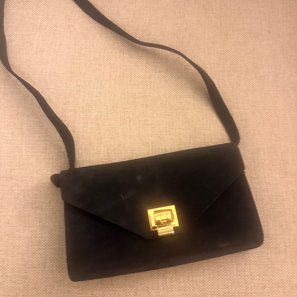 Dark Navy Givenchy Suede clutch